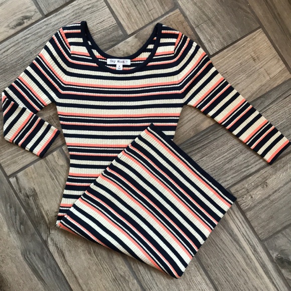 Say What? Dresses & Skirts - Metallic stripe sweater dress